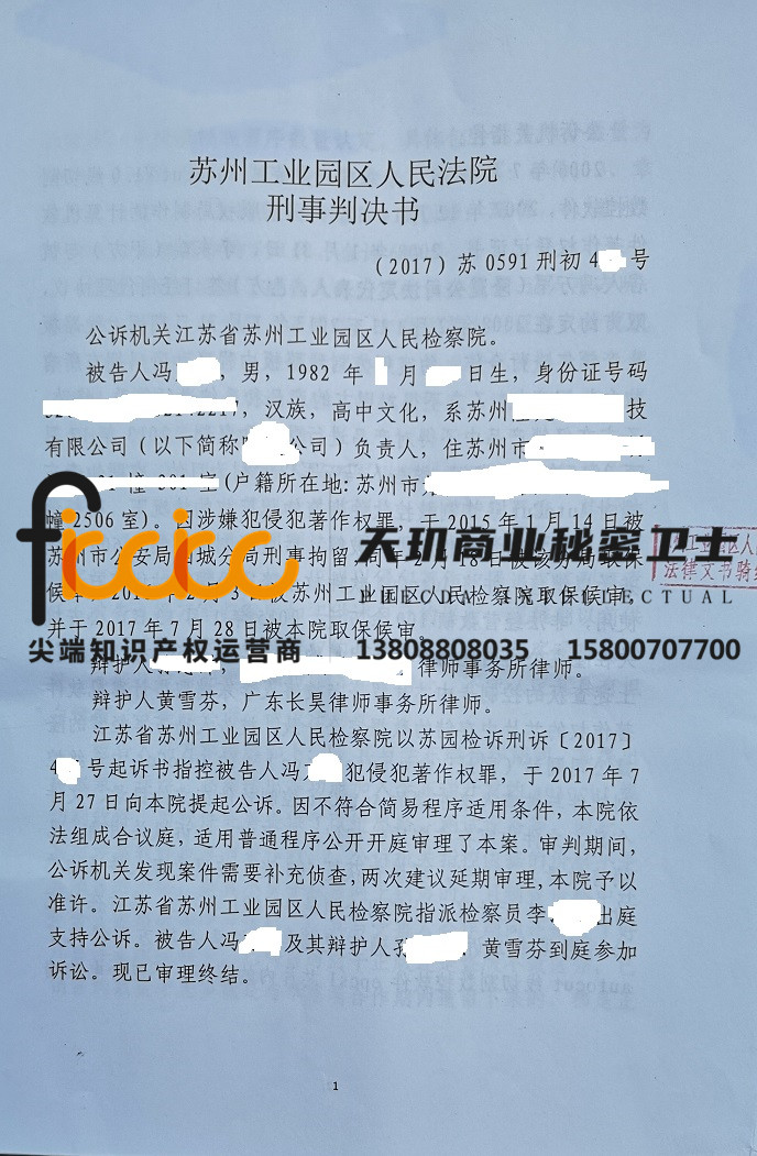冯某某侵犯著作权罪从轻处罚